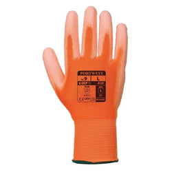 A120O1RXL Orange Pu Palm Glove, Extra Large- Bannav S Bannav LLC
